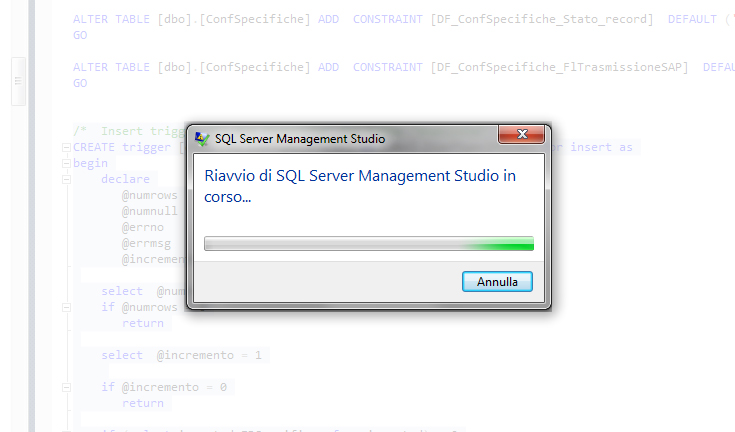 Management Studio crashed 2